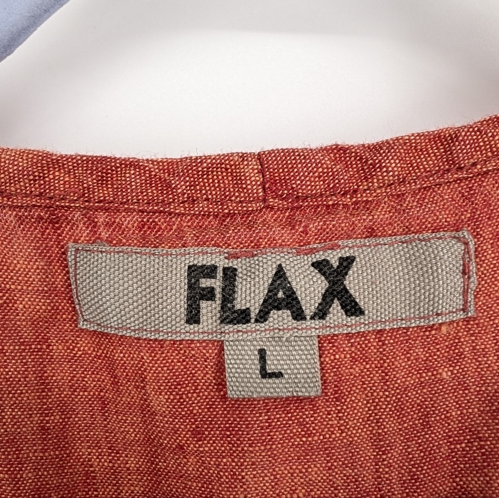 FLAX 100% Linen Top Lagenlook - Picture 3 of 5